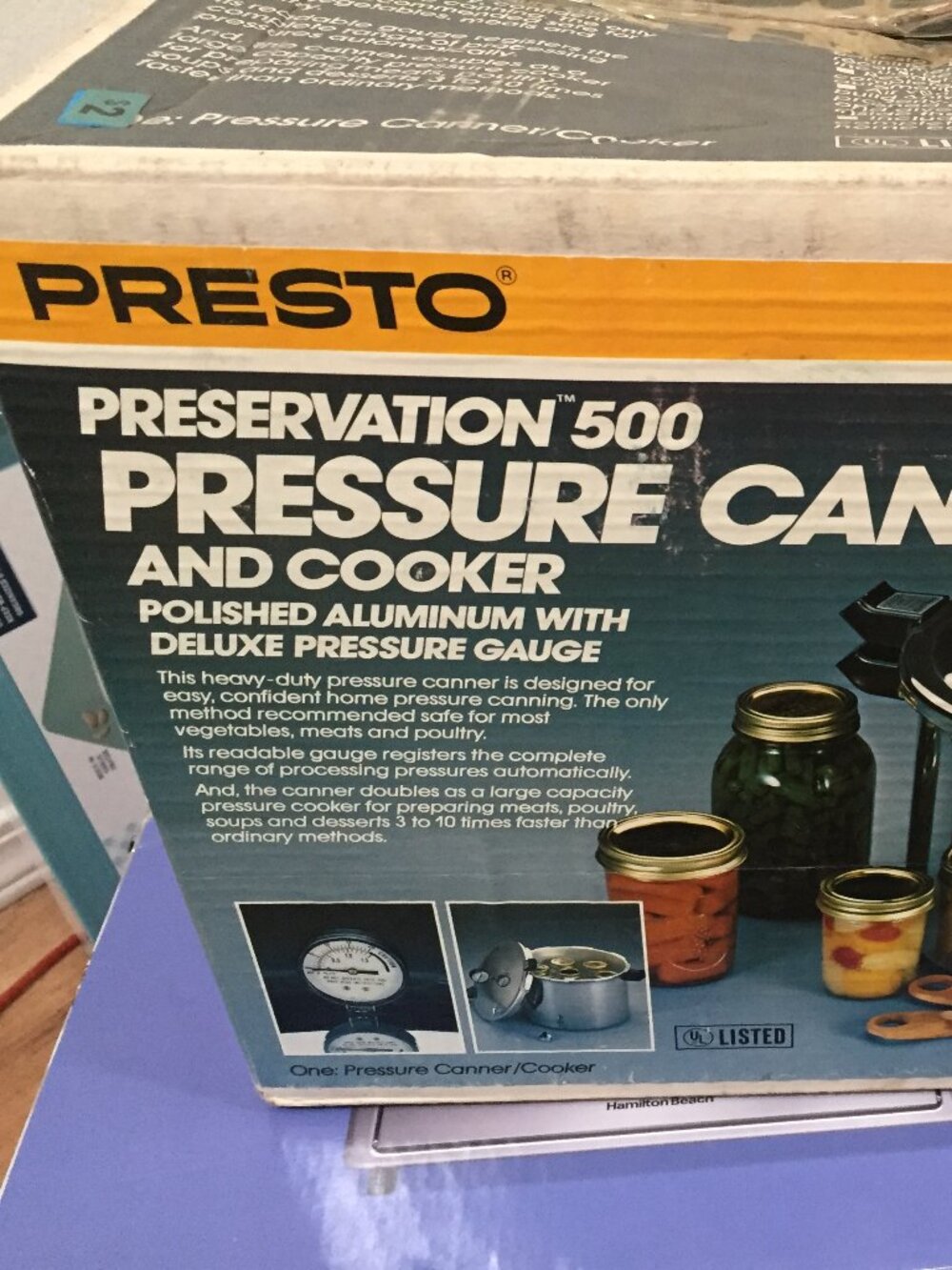 Presto 17 Quart Pressure Canner Cooker Preservation 500 w/Box & Book 01750 Rub